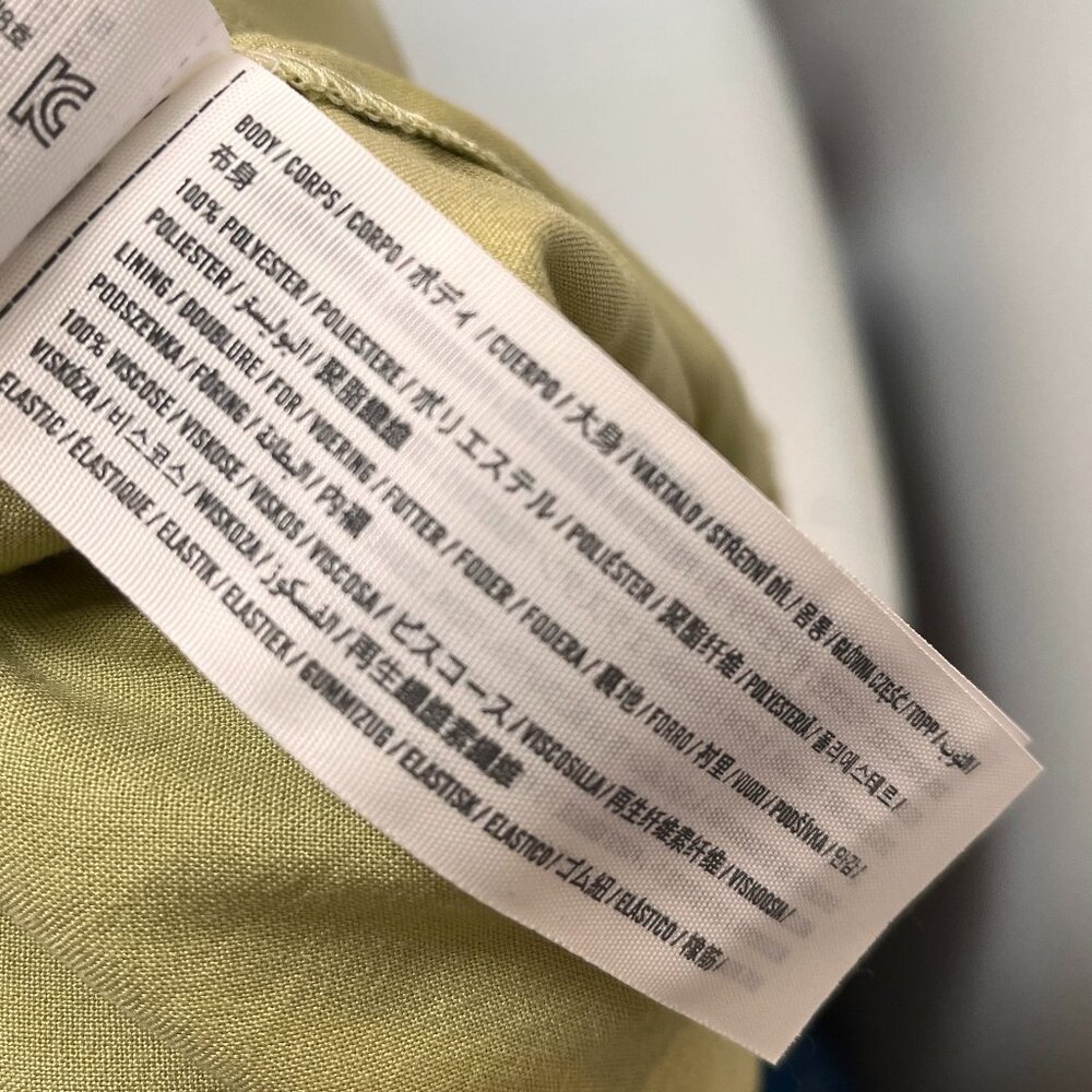 NWT Abercrombie & Fitch Ruched Chiffon Green Midi Dress - Picture 4 of 5